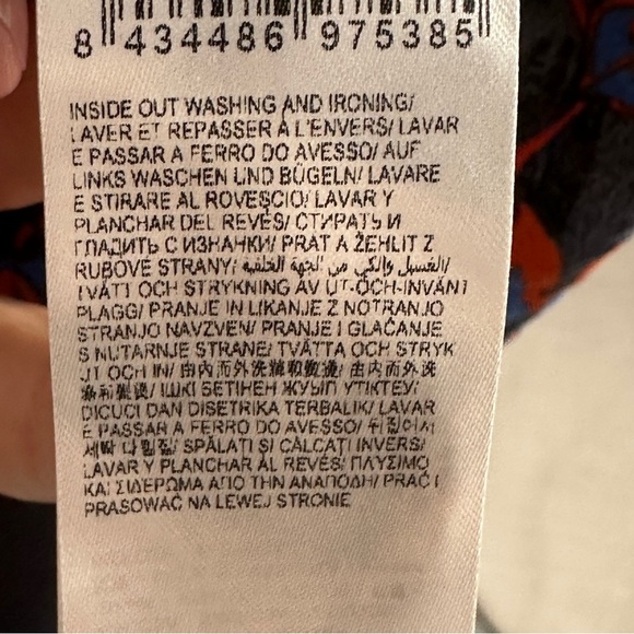 Desigual midi dress, current style, size 38, bold print, flowy, asymmetric hem - Picture 9 of 11